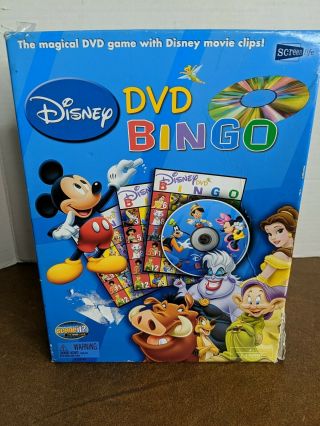 Disney Dvd Bingo Game W/ Movie Clips Mattel No942