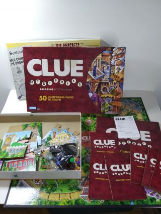 Parker Bros.  Clue Mysteries Decoding Detective Game 50 Cases To Solve 2005