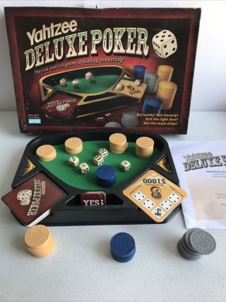 Yahtzee Deluxe Poker Game From Parker 2005 Complete