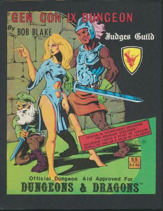 Judges Guild D&d Module: Gen Con Ix Dungeon; 5th Printing,