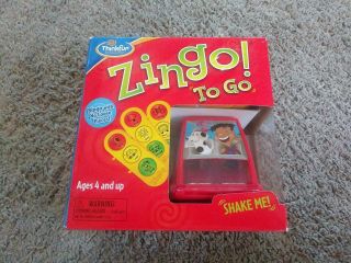 Zingo To Go Travel Game Thinkfun Car Plane Bus Bingo Vg