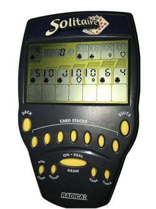 Radica - Big Screen Solitaire.  Handheld Electronic Game.  Model 8025.  Circa 1999.