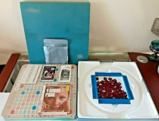 1976 Selchow & Righter Deluxe Edition Scrabble Crossword Game Turntable Complete