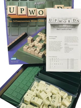 Upwords 3d Word Game By Parker Brothers 2002 Complete
