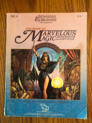 Ac4 The Book Of Marvelous Magic 1985 Dungeons & Dragons 1st Ed Gygax/mentzer