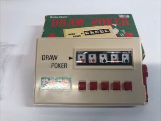 Radio Shack " Draw Poker " Hand Held Game Push Button.  60 - 2351