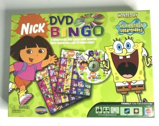 Nickelodeon Nick Mattel 2006 Dvd Bingo Game Spongebob Squarepants Dora