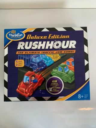 Rush Hour Deluxe Edition The Ultimate Traffic Jam Board Game Thinkfun Open Box
