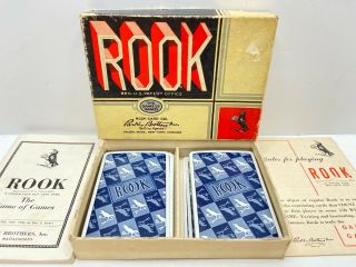 Vintage Rook Card Game Parker Brothers W/ Instructions & All Cards 1943 Complete