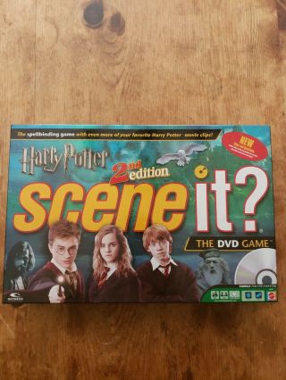 Harry Potter Scene It? 2nd Edition Dvd Board Game 2007 Mattel 100 Complete