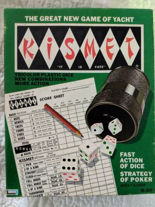 Vintage 1970 " Kismet " Dice Game " The Great Game Of Yacht "
