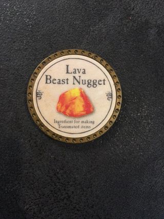 True Dungeon Token - Lava Beast Nugget - Monster Ingredient 2016