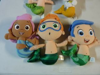 Bubble Guppies Molly,  Two Gills,  Nonny,  And Bubble Puppy,  5 Plush Dolls