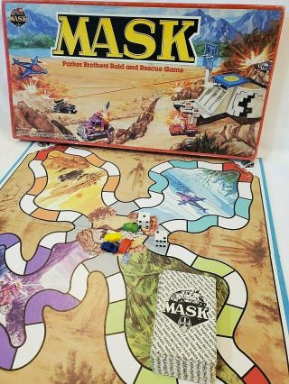 Parker Brothers Mask Raid And Rescue 1980’s Board Game Complete