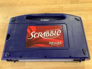 Scrabble Deluxe Edition 2010 Turntable Rotating Board Folding Travel Case
