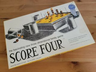 Vintage Score Four 3d Board Game Lakeside Games 1968