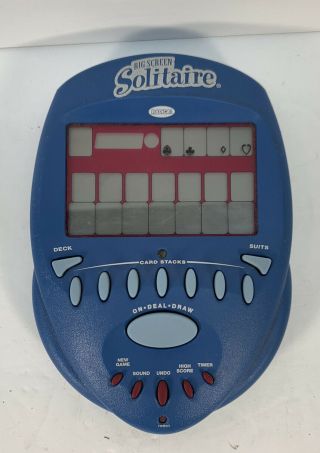 Vintage 1999 Radica Solitaire 8025 Big Screen Electronic Handheld Game
