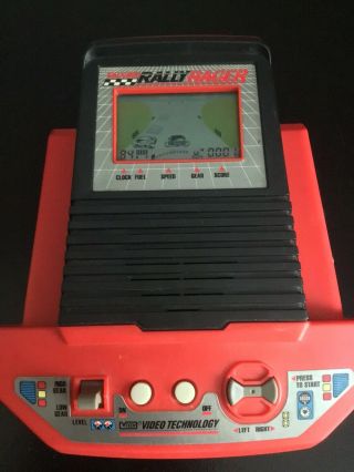Vintage 1989 Vtech Talking Rally Racer Handheld Car Racing Game