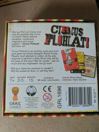 Circus Flohcati Card Game - Rare 2