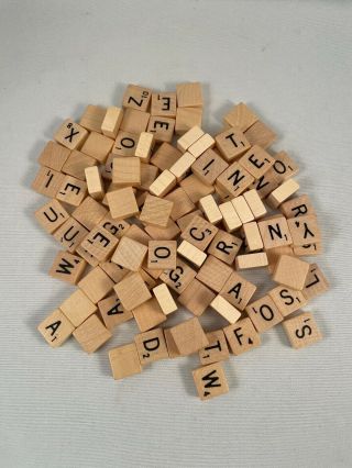 99 Wooden Mini Travel Scrabble Tiles Letter For Crafts 1/2 "