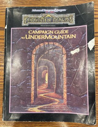 Advanced Dungeons And Dragons Forgotten Realms Campaign Guide To Undermountain
