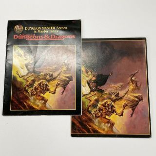 Ad&d Dungeon Master Screen & Master Index W/ 2 Game Cards 9504 Tsr Vtg 1995