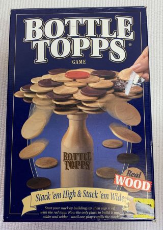 Bottle Tops Topps Parker Brothers Vintage Game Made In Usa Real Wood 1993