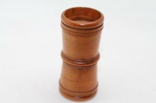 Vintage Wooden Turned Dice Shaker Cup - Height = 7cm