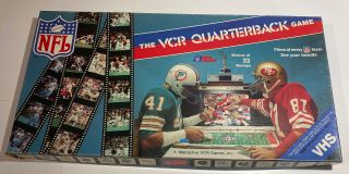 The Vcr Quarterback Board Game Nfl (1986,  Vhs) - Complete Pre Owned