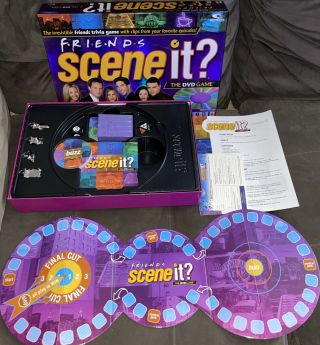 Friends Scene It? Dvd Trivia Board Game Mattel 2005 Complete