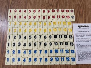 Rummikub Numbers 1990 Set Of 106 Game Replacement Tiles Crafts Hobbies Scrapbook