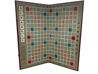 Scrabble Game Board Only Replacement Piece Part Hasbro 1948