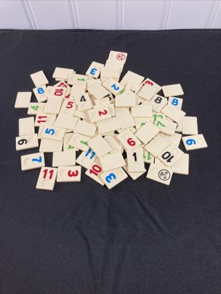 1997 Rummikub Rummy Cube Game Replacement Tiles Complete Set Of 106 Pressman