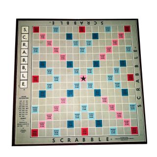 Scrabble Game Board Only Replacement Piece Part Hasbro Game Board 1948