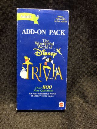 Wonderful World Of Disney Trivia Cards Adult Add On Pack 800 Questions H3