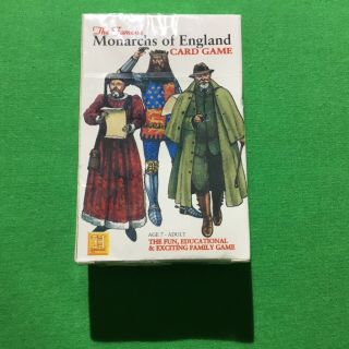 Old 1993 Monarchs Of England Playing Cards Game Royal Kings Queens Art