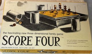 Completew/ Instructions Vintage 1968 Score Four 3d Board Game No 400
