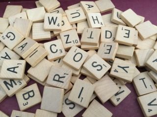 Scrabble Tiles Wood Letter Tiles Only 99 Count From 1953 Boxed Set