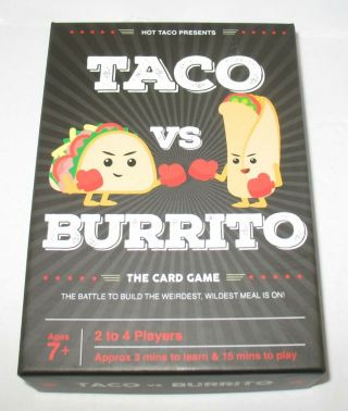 Taco Vs Burrito Board Card Game Hot Taco Games 2 To 4 Players Plays Quickly Euc