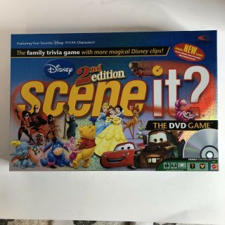 Disney Scene It 2nd Edition Dvd Board Game Mattel 2007 Family Night Ages 6,