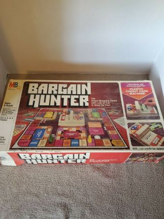 1981 Milton Bradley Bargain Hunter Board Game Smart Shopping Credit Not Complete