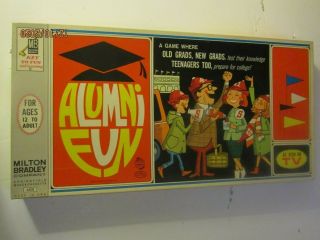 Vintage 1964 Alumni Fun Board Game Milton Bradley