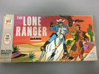 Vintage 1966 The Lone Ranger Milton Bradley Board Game Tv Show