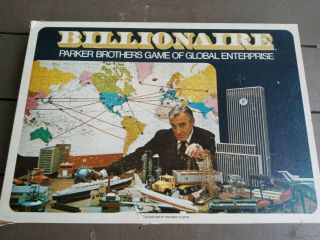 Billionaire Board Game (parker Brothers) - Vintage 1973 Board Game