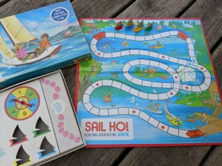 Vintage 1973 Milton Bradley Sail Ho Boating Adventure Board Game,  100 Complete