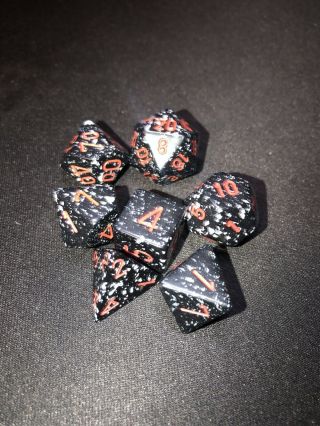 Rare Chessex Space D&d Dungeon & Dragons Rpg Dice Vintage Nr