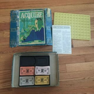 Vintage Board Game Acquire High Adventure In The World Of High Finance Monopoly