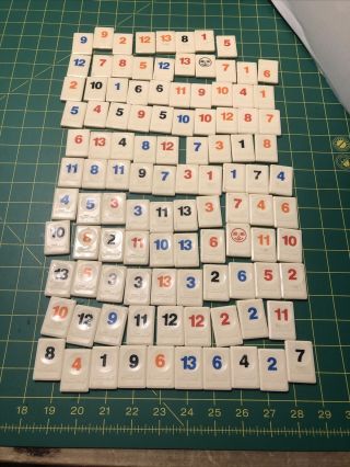 Rummikub Numbers 1997 Set Of 106 Game Replacement Tiles Crafts Hobbies Scrapbook