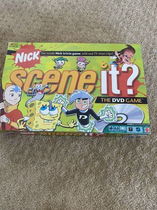 Nickelodeon Nick Scene It? The Dvd Board Game Trivia Game 2006 - Complete