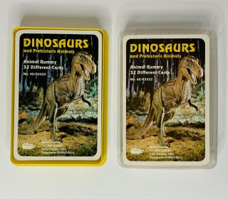 Vtg Dinosaurs & Prehistoric Animals Rummy Cards Safari Ltd.  Learning Educational